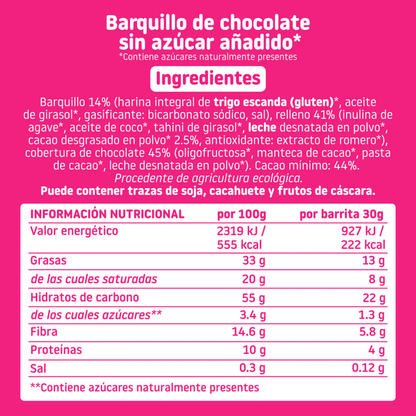 Confezione da 16 barrette ricoperte di cioccolato ECO Smileat 40 g