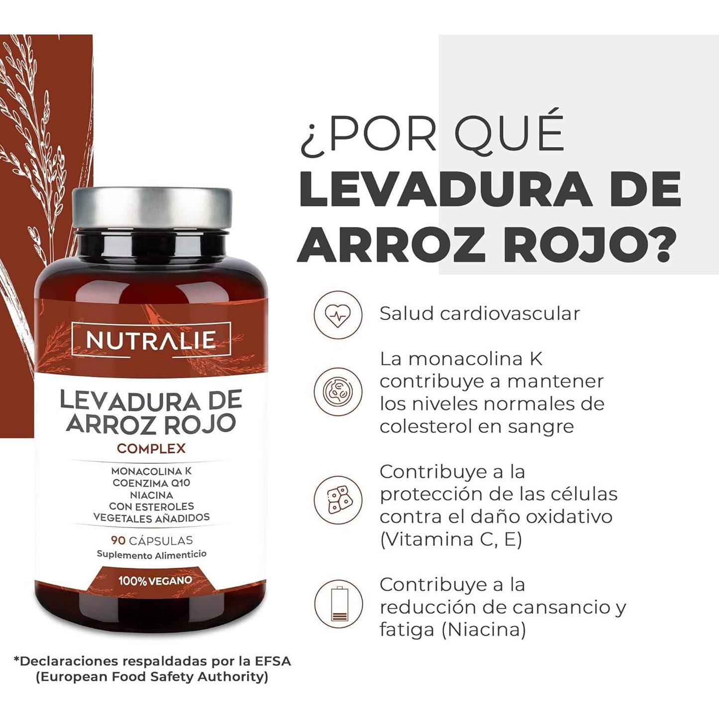 Nutralie Lievito di riso rosso con 2,9 mg di monacolina e Q10 90 capsule