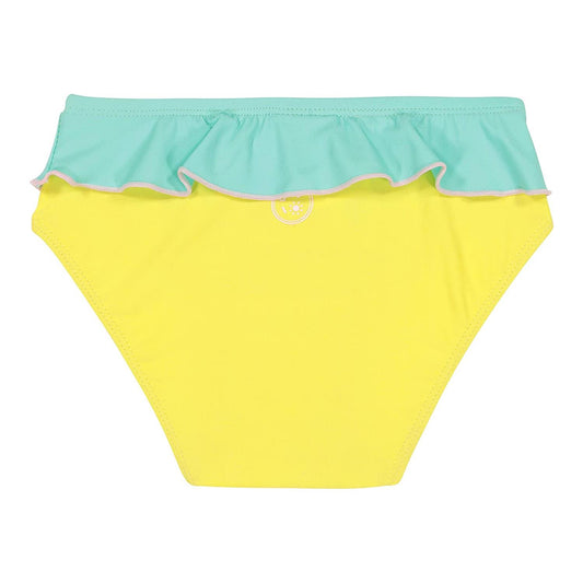 Yellow and green UV protective swimsuit 18 months