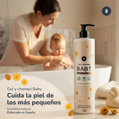 Calendula und Mandel Baby Shampoo und Gel Planeta Huerto 500 ml