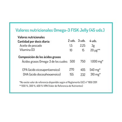 Omega-3 FISK Jelly NORSAN 45 jelly beans