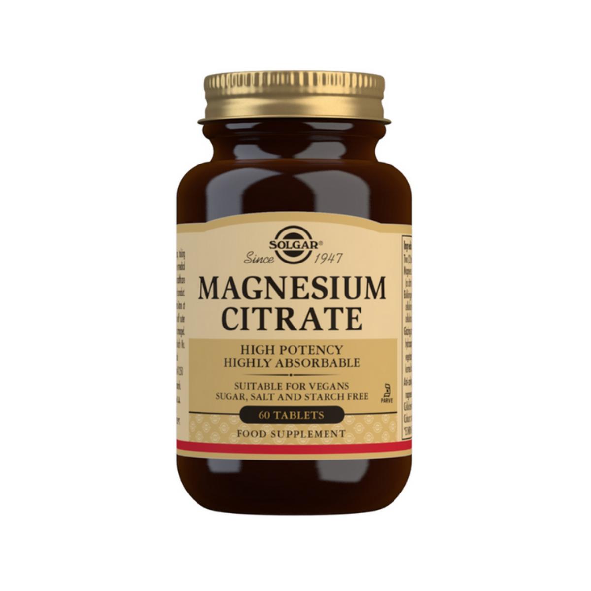 Cytrynian magnezu 60 tabletek Solgar