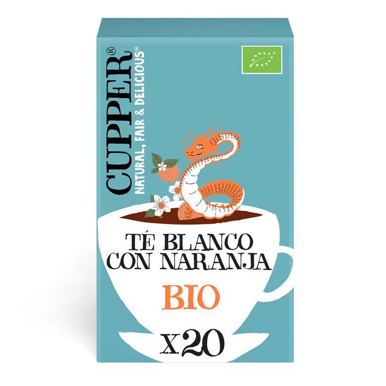 Bio-Cupper Weißer Tee mit Orange, 20 Teebeutel 