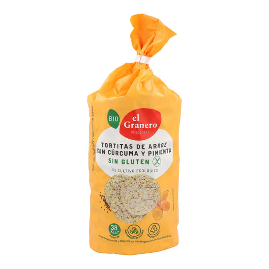 Glutenfria risbollar med gurkmeja och peppar, El Granero, 115 g