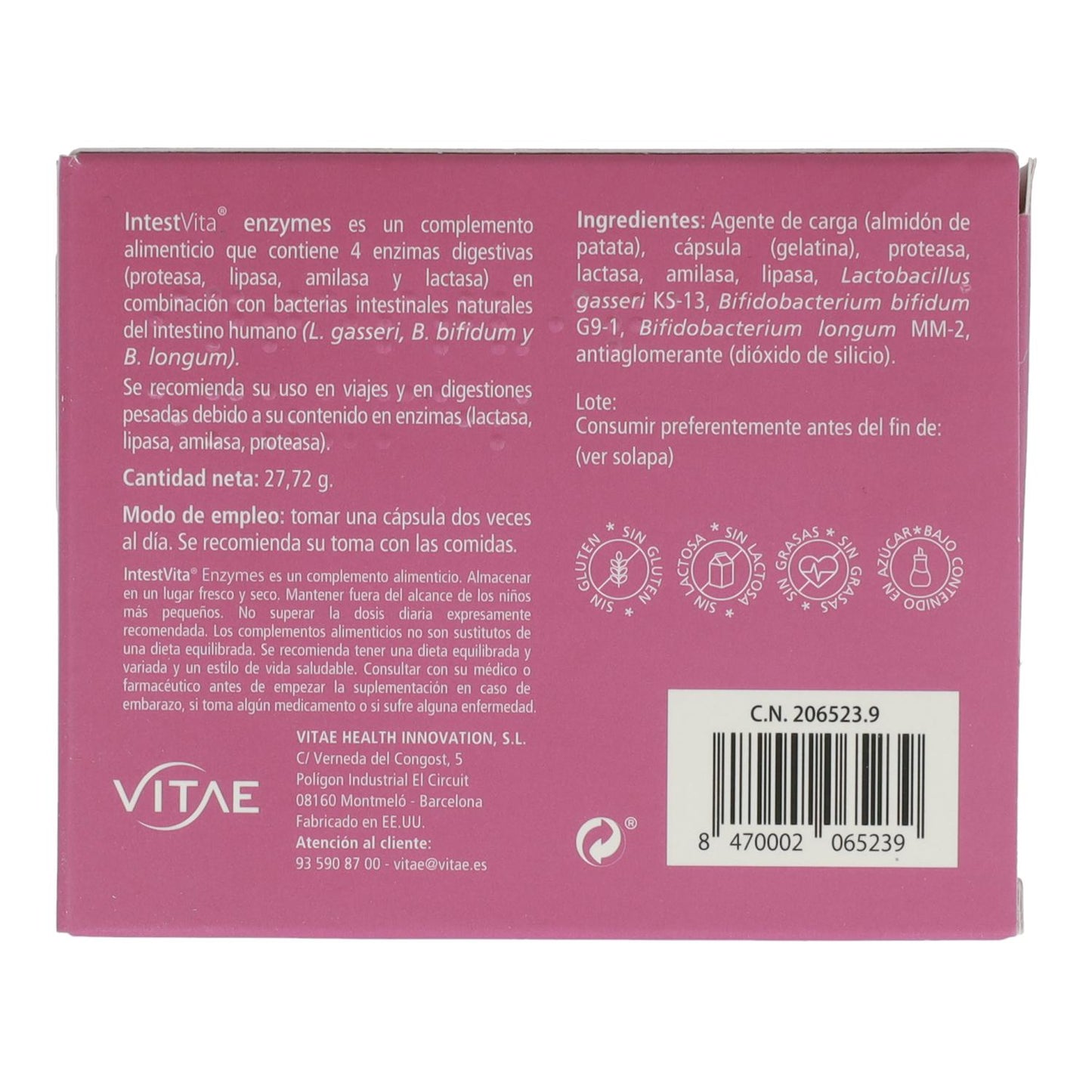 IntestVita Enzymes 60 capsule