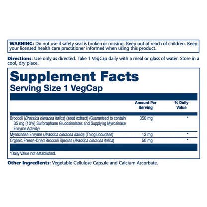 Geactiveerd broccolizaadextract 350 mg 30 capsules