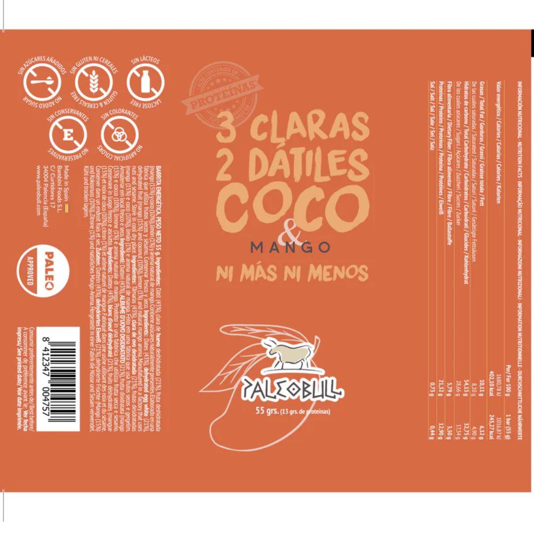 Batony energetyczne z mango, daktylami i kokosem Paleobull 55 g