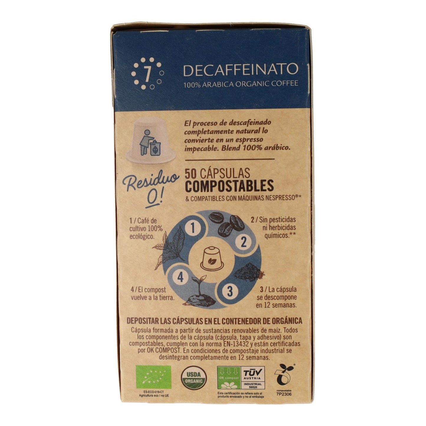 Capsules compostables Décaféiné Nespresso 50 capsules