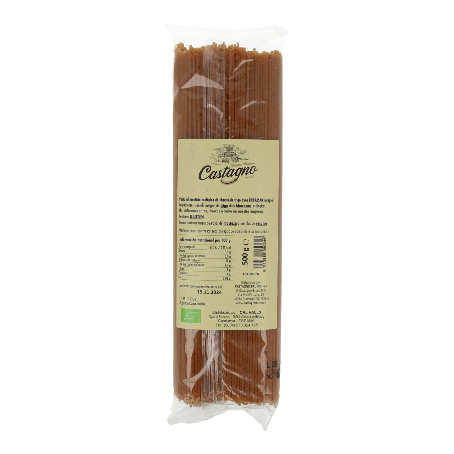 Spaghetti Kamut complet ECO Castagno 500 g