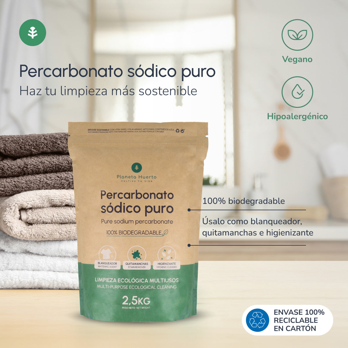 Percarbonate de sodium Planeta Huerto 2,5 kg