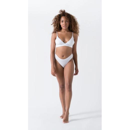 Tanga in cotone biologico bianco Minimalism XXL