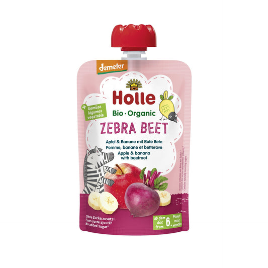 ZEBRA BEET - Pomme, banane, betterave (à partir du 6e mois) Eco/Dem Holle 100 g
