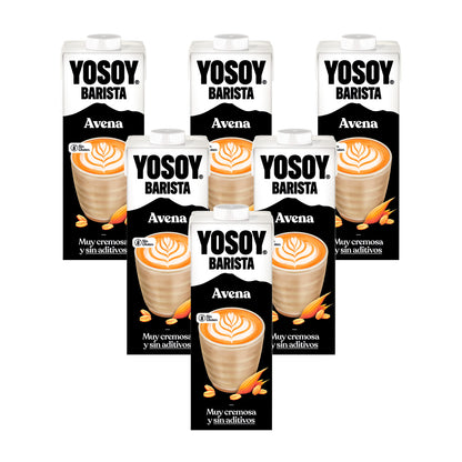 Packung mit 6 Einheiten YOSOY Glutenfreies Barista-Hafergetränk 1L