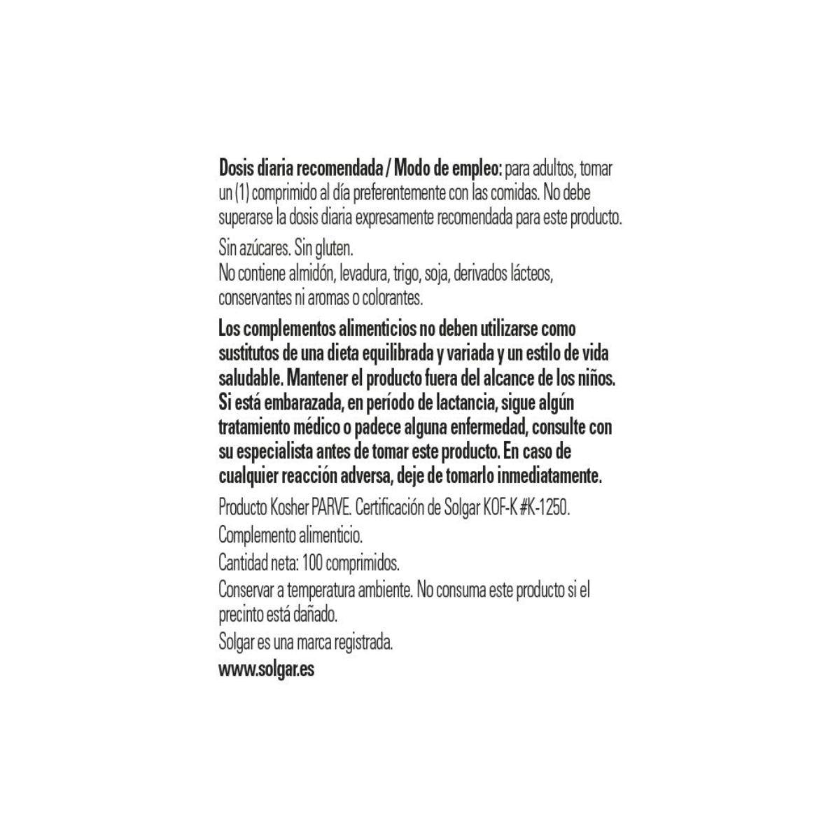 Pack 2x Vitamine B12 100 mcg Solgar 100 comprimés