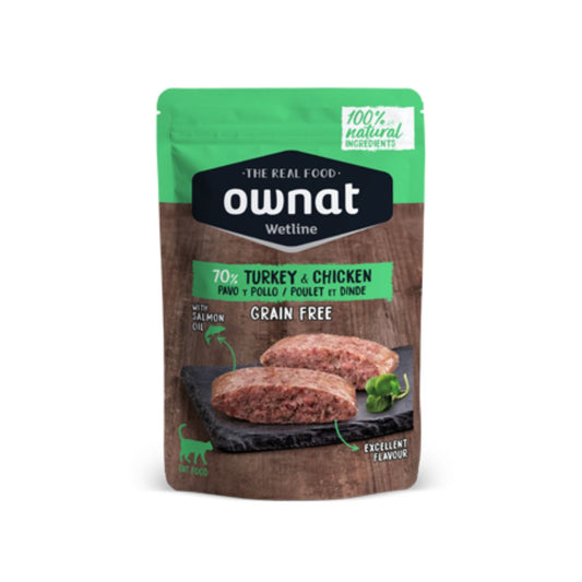 Ownat Wetline Dinde et poulet sans céréales pour chats 85 g