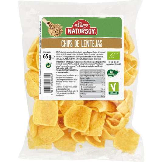 Ekologiska linschips, 65 g. Natursoy