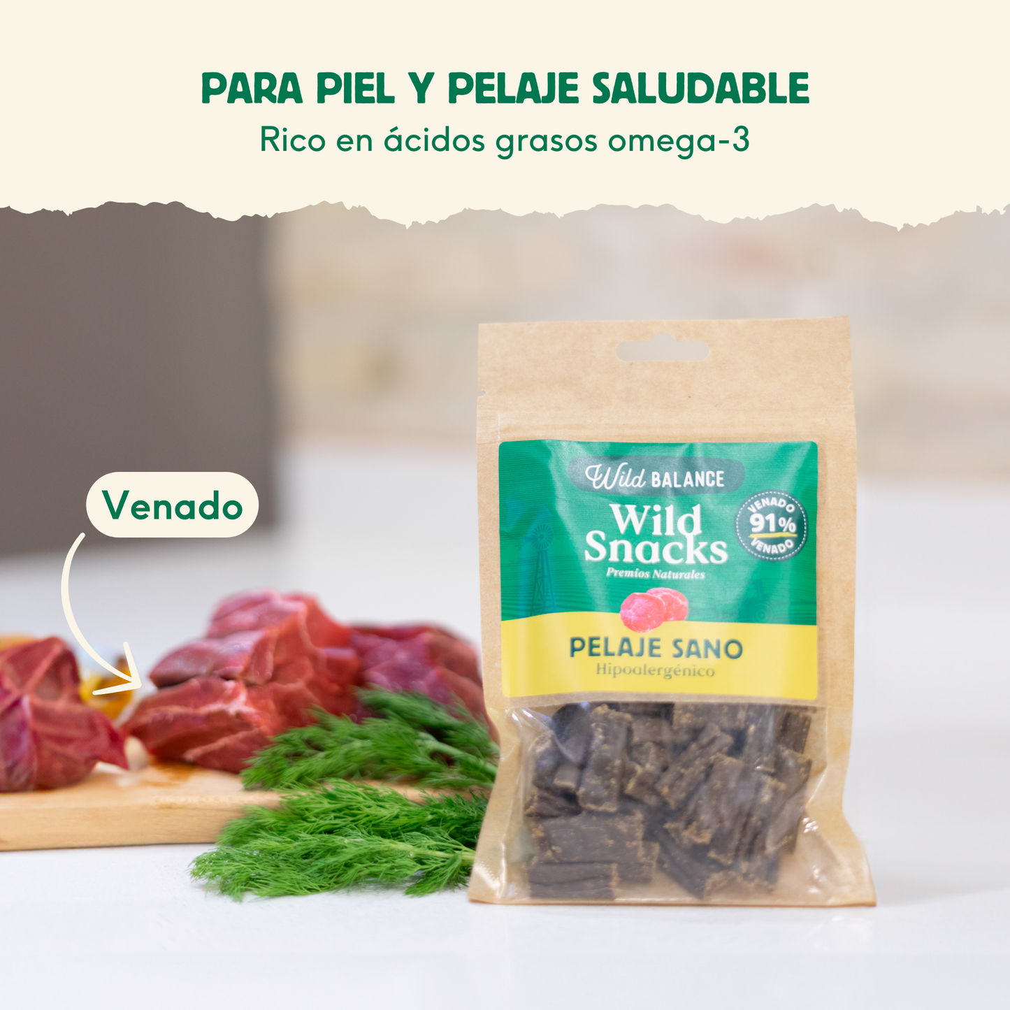 Wild Snacks Pelo sano Ipoallergenico Wild Balance