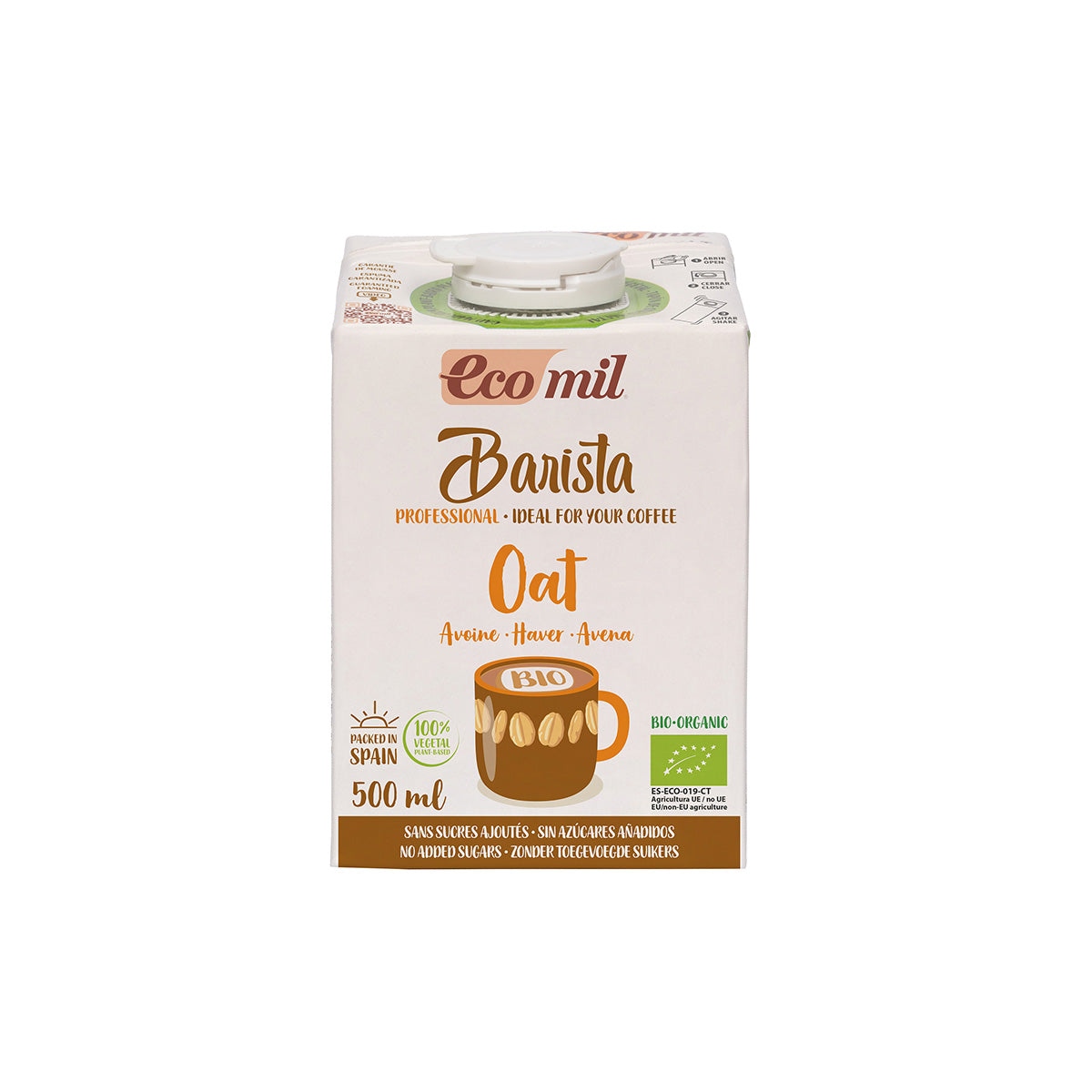 Bio-Haferdrink Barista ohne Zucker ECOMIL 500 ml