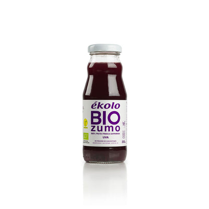 Jus de raisin noir BIO 100 % pressé Ékolo 200 ml