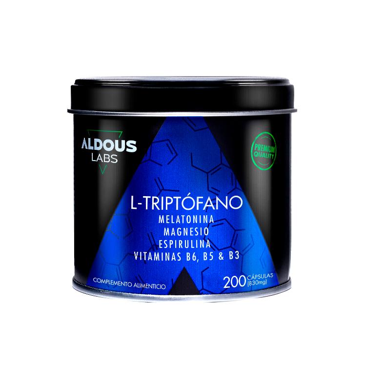 L-Triptofano Premium 600 mg + Melatonina 1,78 mg + Magnesio + Spirulina + Vitamine, 200 capsule. Aldous Labs