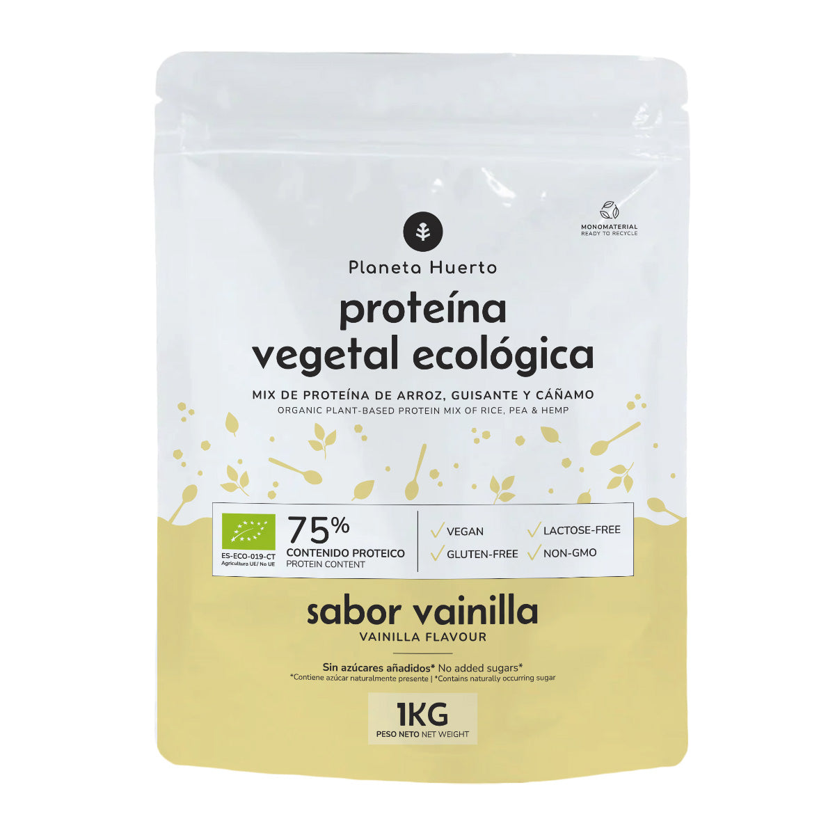 Białko roślinne Eco 75% wanilia Planeta Huerto 1kg