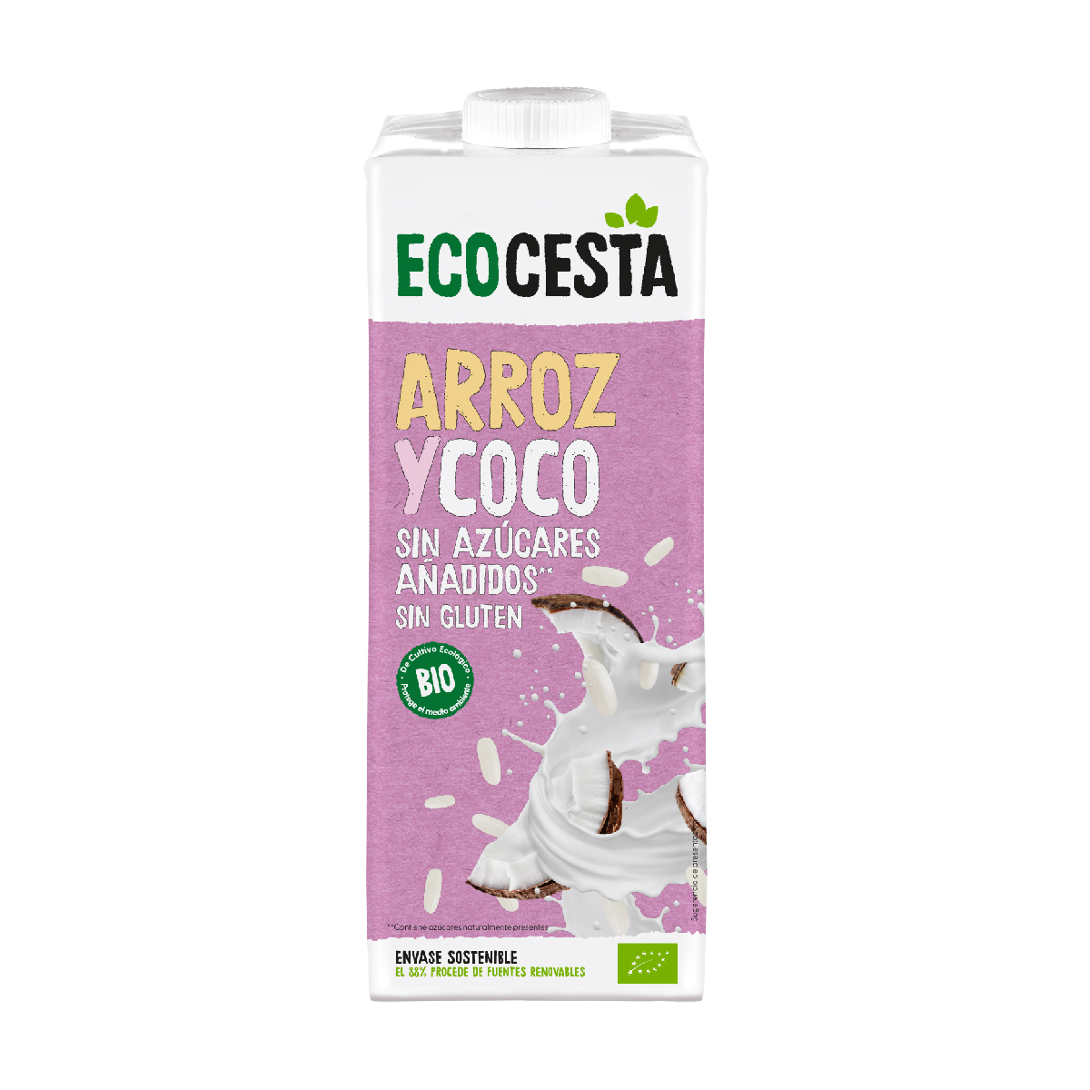 Bio-Pflanzendrink aus Reis und Kokosnuss ohne Zuckerzusatz, 1 l Ecocesta