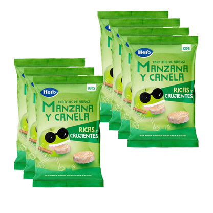 Pack 7x galettes de riz, pomme et cannelle sans gluten 40 g - Hero/Kids