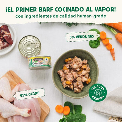 BARF-Hühnchen-Dose für Katzen Wild Balance 120 g
