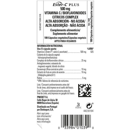 Ester C plus Vitamin C 500 mg Solgar 100 vegetarian capsules