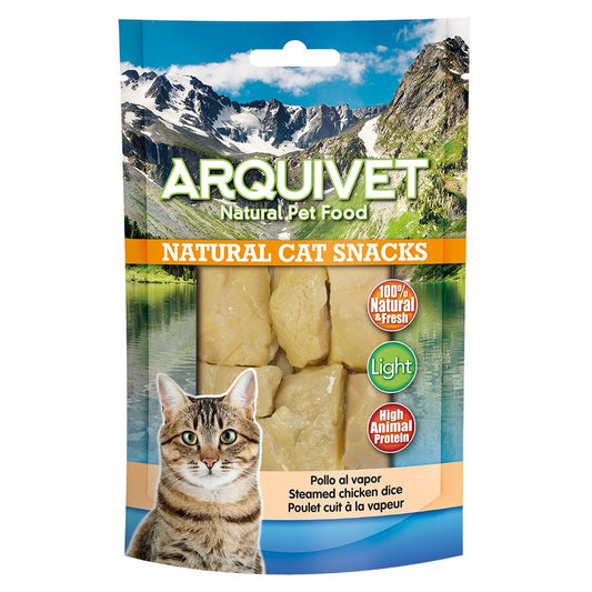 Gestoomde kip Arquivet 50 g Natuurlijke snack voor katten