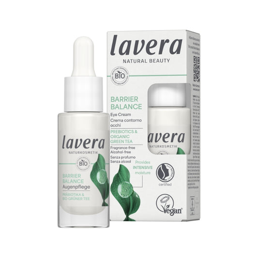 Barrier Balance Prebiotics and Green Tea Eye Contour Cream for Men and Women, Lavera 15 ml