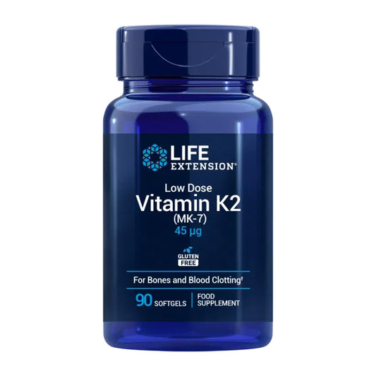 Low-Dose Vitamin K2 (MK-7) 45 mcg, Life Extension 90 kapsułek