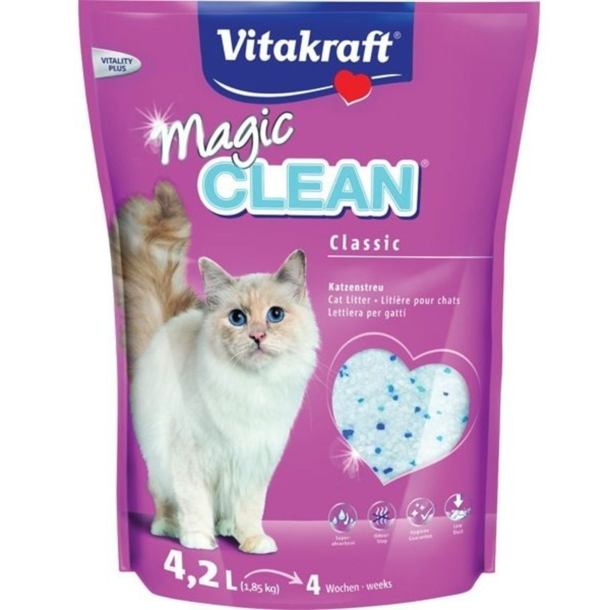 Vitakraft Magic Clean Superabsorbierende Silikagel-Perlen 4,2 l