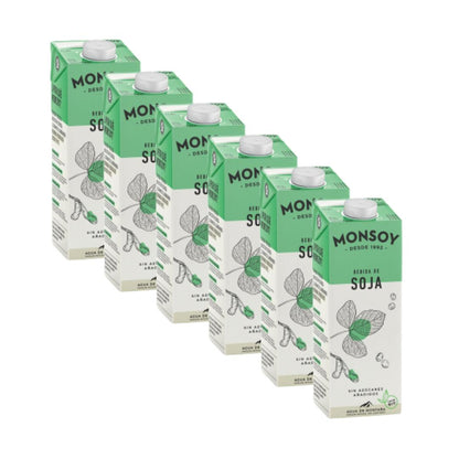 6er-Packung Monsoy Bio-Sojagetränk, 1 Liter