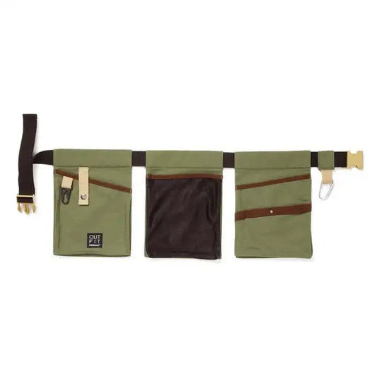Gartengürtel mit 3 Taschen, olivgrün, Verdemax, Einheitsgröße