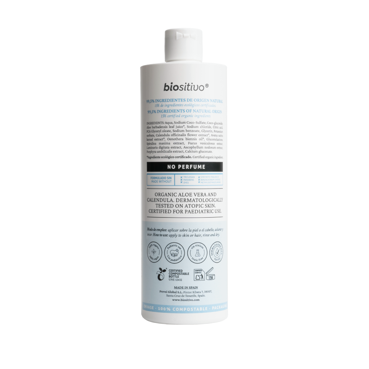 6x-pakket badgel en shampoo voor baby's, Biositivo, 500 ml
