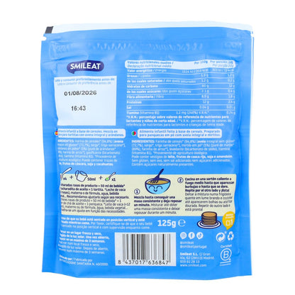 Mix für Vollkorn-Haferflocken-Pfannkuchen mit Blaubeeren ECO Smileat 125 g