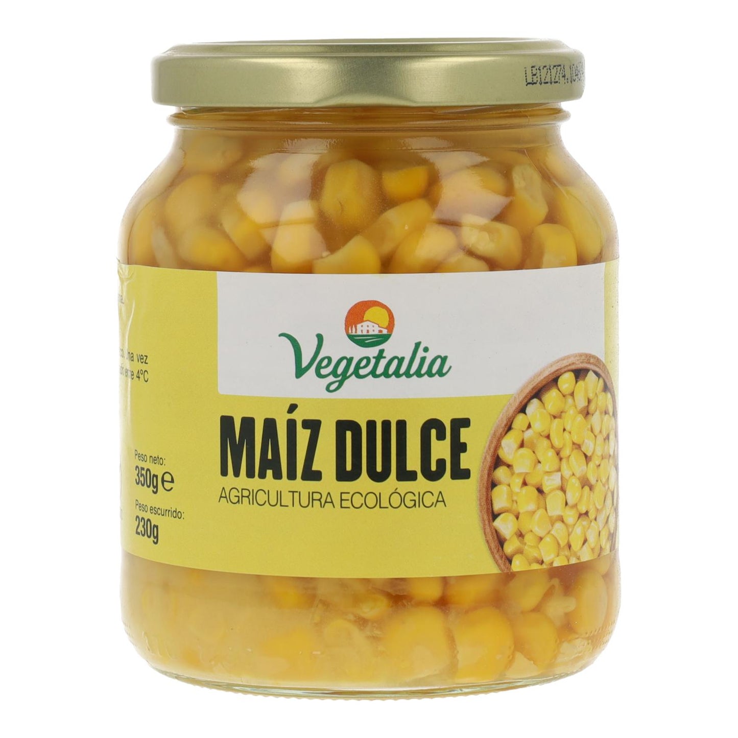 Maïs doux bio en bocal en verre Vegetalia 350 g 