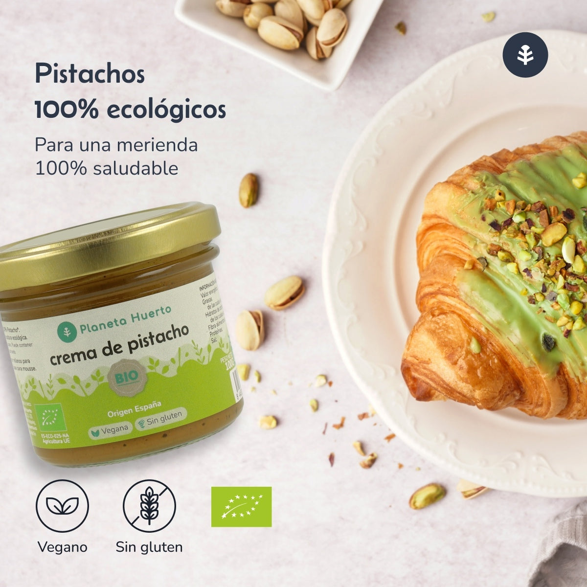 3er-Pack Pistaziencreme 100 % ECO Planeta Huerto 100 g
