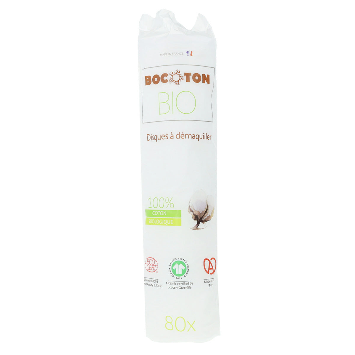 Pack PROMO 2x Disques démaquillants en coton bio Bocoton 80 disques
