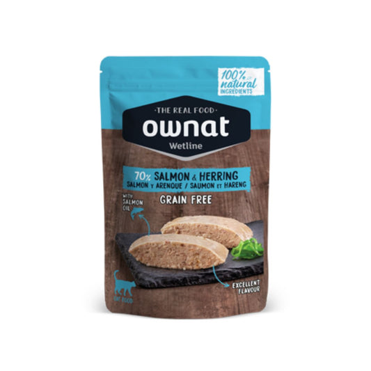 Ownat Wetline Saumon et hareng sans céréales pour chats 85 g