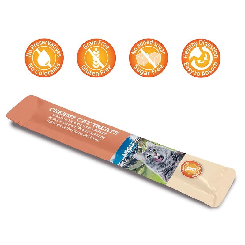 Creamy Cat Treats Cremiger Snack mit Huhn und Lachs von Arquivet 5x14 g