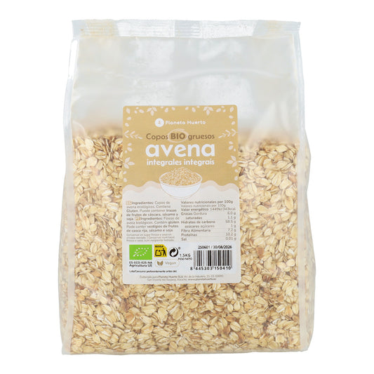 Fiocchi d'avena integrali grossolani ECO Planeta Huerto