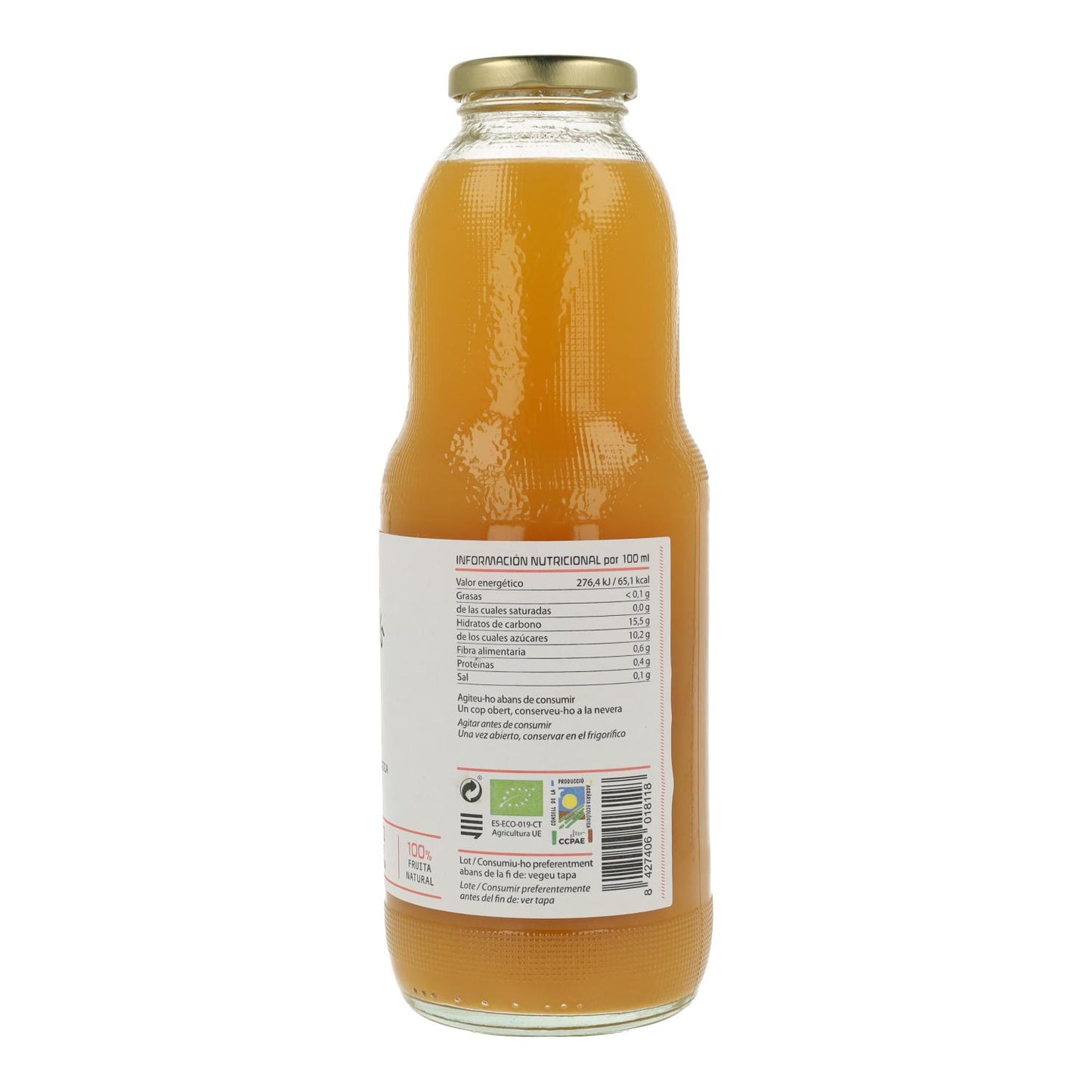 Cal Valls Bio-Pfirsich- und Traubensaft 1 Liter