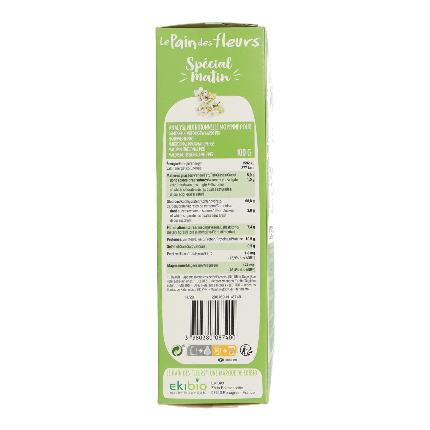 Le Pain de Fleurs Bio-Buchweizen-Toast für besondere Morgen 230 g