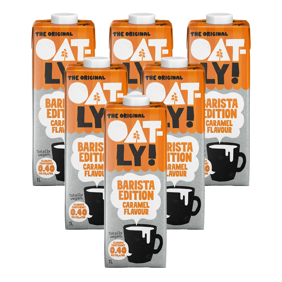 6-pack Oatly Barista-dryck med havre och karamell 1 l