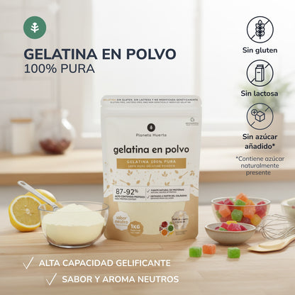 Neutrale gelatinepoeder, bron van collageen Planeta Huerto 1 kg