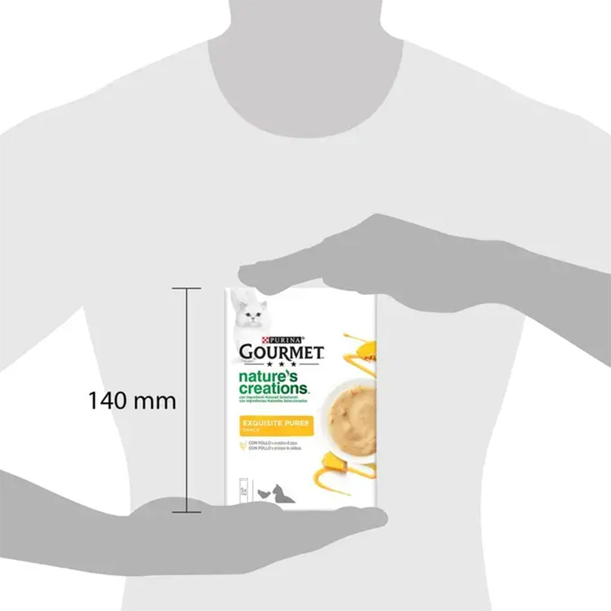 GOURMET Nature's Creations Exquise vloeibare snackpuree met kip en pompoen 5x10 g