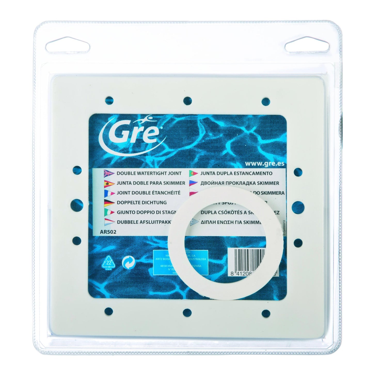 Doppeldichtung Skimmer Standard + 2 Rücklaufventildichtungen Gre