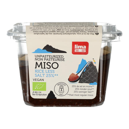 Reismiso, 25 % weniger Salz, unpasteurisiert, ECO Lima, 300 g